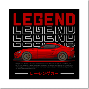 Tuner Red MK5 A90 JDM Posters and Art